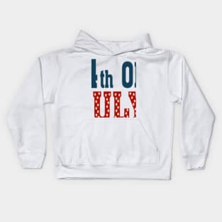 4th of July, Independence Day Kids Hoodie